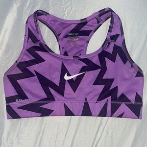 Nike Pro purple sports bra